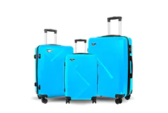 Ensemble de bagages 3 pi&#232;ces &#224; coque rigide ABS, 28&#39;/24&#39;/20&#39; (bleu) - Cliquez pour plus de détails