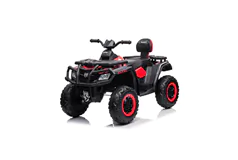 Quad Titan 24V avec roues en caoutchouc, si&#232;ge en cuir et musique - Cliquez pour plus de détails