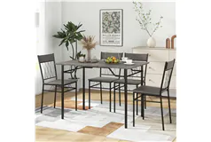 Ensemble de table de petit-déjeuner 5 pièces peu encombrant pour appar - Cliquez pour plus de détails