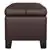 Andrew Faux Leather Storage Ottoman - Brown
