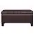 Andrew Faux Leather Storage Ottoman - Brown