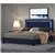 Gabriel 78' King Platform Velvet Bed with LED light on dimmer - Blue