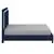 Gabriel 78' King Platform Velvet Bed with LED light on dimmer - Blue