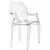 Nicer Furniture® Set of 4 Ghost Chair with Arms, Clear Transparent