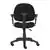 Nicer Furniture® Fabric Task Chair Black With Adjustable Arm