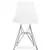 Nicer Furniture ® Set of 4 White Side Chair with Chromed Steel Legs
