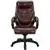 Nicer Furniture® Real Leather HighBack Chair Chocolate Brown