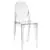 Nicer Furniture® Set of 4 Ghost Chair with no Arms, Clear Transparent