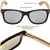Mens & women bamboo wood sunglasses silver mirrored polarized lenses