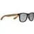 Mens & women zebra wood sunglasses silver mirrored polarized lenses