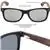 Mens & women walnut wood sunglasses silver mirrored polarized lenses