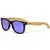 Mens and women bamboo wood sunglasses blue mirrored polarized lenses
