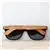 Mens and women bamboo wood sunglasses with black polarized lenses