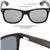 Mens and women ebony wood sunglasses silver mirrored polarized lenses