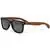 Mens and women walnut wood sunglasses with black polarized lenses