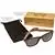 Mens and women walnut wood sunglasses with black polarized lenses