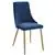 Asher 5Pc Dining Set - Gold Table/Blue Chair