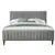 Eleanor 60' Queen Fabric Platform Bed - Light Grey