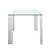 Daisy/Gracie 5Pc Dining Set - Chrome Table/White Chair