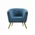 Livia Mid-Century Blue Accent Chair
