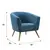 Livia Mid-Century Blue Accent Chair