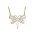 10K Gold and Silver Dragonfly Shaped Pendant with Necklace