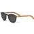 Women men round bamboo wood sunglasses with polarized one-piece lens