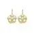 18K Gold Flower Shaped Earrings