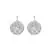 18K Silver Round Drop Earrings