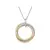 10K Gold, Silver and Rose Gold Ring Shaped Pendant with Necklace