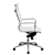 Nicer Furniture® Executive High Back Chair Ribbed White PU Leather
