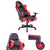 Gaming Chair PU Leather with Headrest Lumbar Support and Footrest (Red