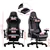 Gaming Chair PU Leather with Headrest Lumbar Support and Footrest (Bla