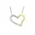 10K Gold and Silver Heart Shaped Pendant with Necklace