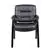 Nicer Furniture® Black Leather Metal Leg Side Guest Chair with Arms