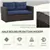 2 PCS PE Rattan Wicker Patio Corner Sofa Set  Combination Furniture