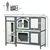 2 Tier Rabbit Hutch, Guinea Pig Cage with  Slide-out Tray, Ramp