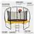JustFly Trampoline 10FT 12FT 14FT with Top Ring Enclosure Net, Outdoor