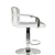 PU Leather Height Adjustable Hydraulic Bar Stool with Arms (White)