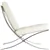 Pavilion Chair Couch Sofa Leather with Stainless Steel Frame - White