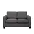 Charcoal Linen Contemporary Love seat