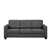 Charcoal Linen Contemporary Sofa