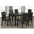 Cappuccino Wood 7 Piece Dining Set With Espresso Bonded Leather Chairs