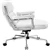 Nicer Furniture Alaia Padded Executive Office Chair Leather, White