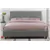 True Contemporary Mirabel King Grey Faux Leather Platform Bed