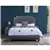 True Contemporary Markle Twin Dark Grey Linen Upholstered Platform Bed