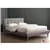 True Contemporary Drew Queen Grey Tufted Linen Platform Bed