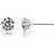 14k White Gold Solitaire Round Cubic Zirconia Stud Earrings 5mm