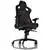 GAMING CHAIR BLACK FAUX LEATHER RED STITCHING By NobleChairs
