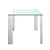 Daisy/Justin 5Pc Dining Set - Chrome Table/Grey Chair